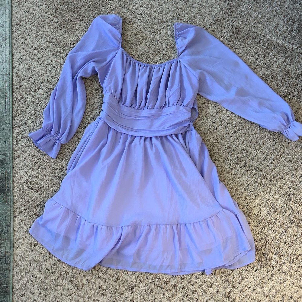Lavender flowy dress